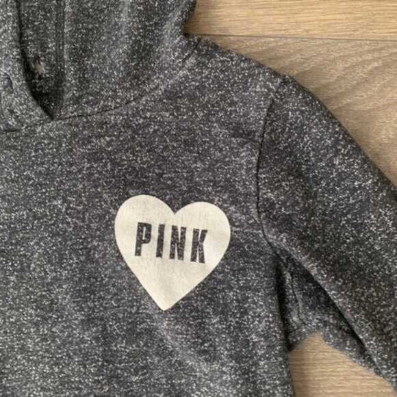 Pink Victoria's Secret Hoodie Sweater Pullover Heathered Marle Y2k 2000s Vtg S - Picture 9 of 12
